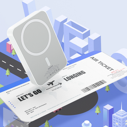 Dudao K26s langaton ulkoinen akku, 5000mAh, 20W, PD + FQI, 1 x QI - 1 x USB-C, Valkoinen