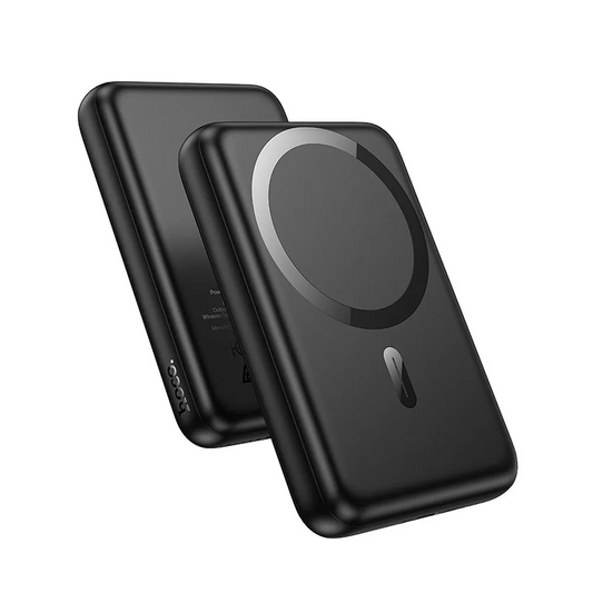 Langaton ulkoinen akku HOCO J141, 10000mAh, 20W, PD + FQI, 1 x QI - 1 x USB-C, Musta