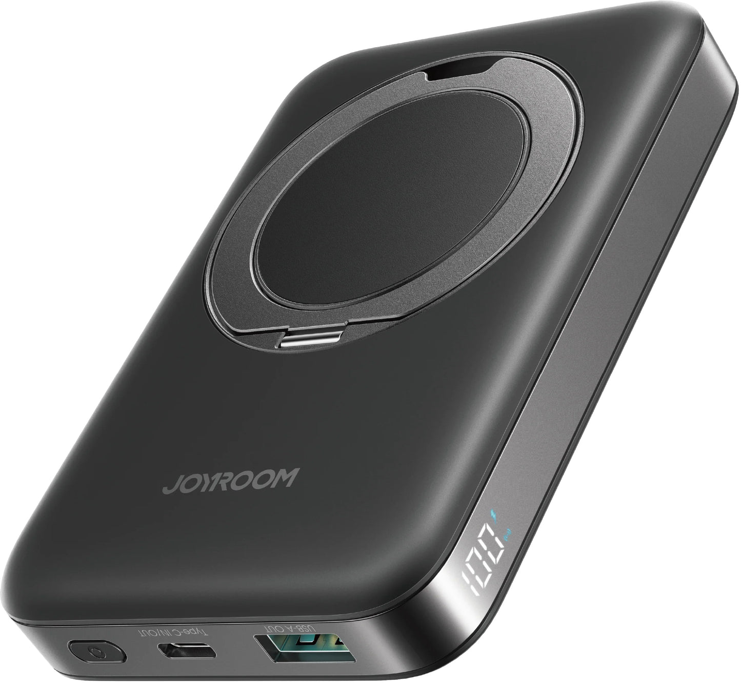 Langaton ulkoinen akku Joyroom JR-PBM12, 10000mAh, 22.5W, QC + PD + FQI, 1 x QI - 1 x USB-A - 1 x USB-C, Musta