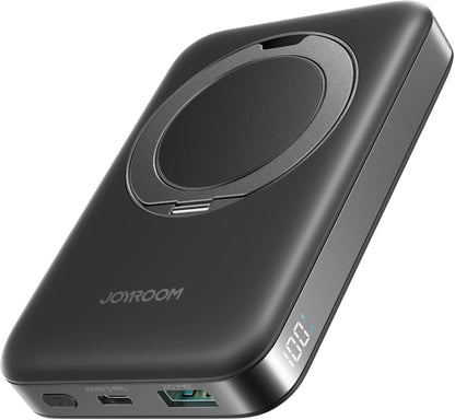 Langaton ulkoinen akku Joyroom JR-PBM12, 10000mAh, 22.5W, QC + PD + FQI, 1 x QI - 1 x USB-A - 1 x USB-C, Musta
