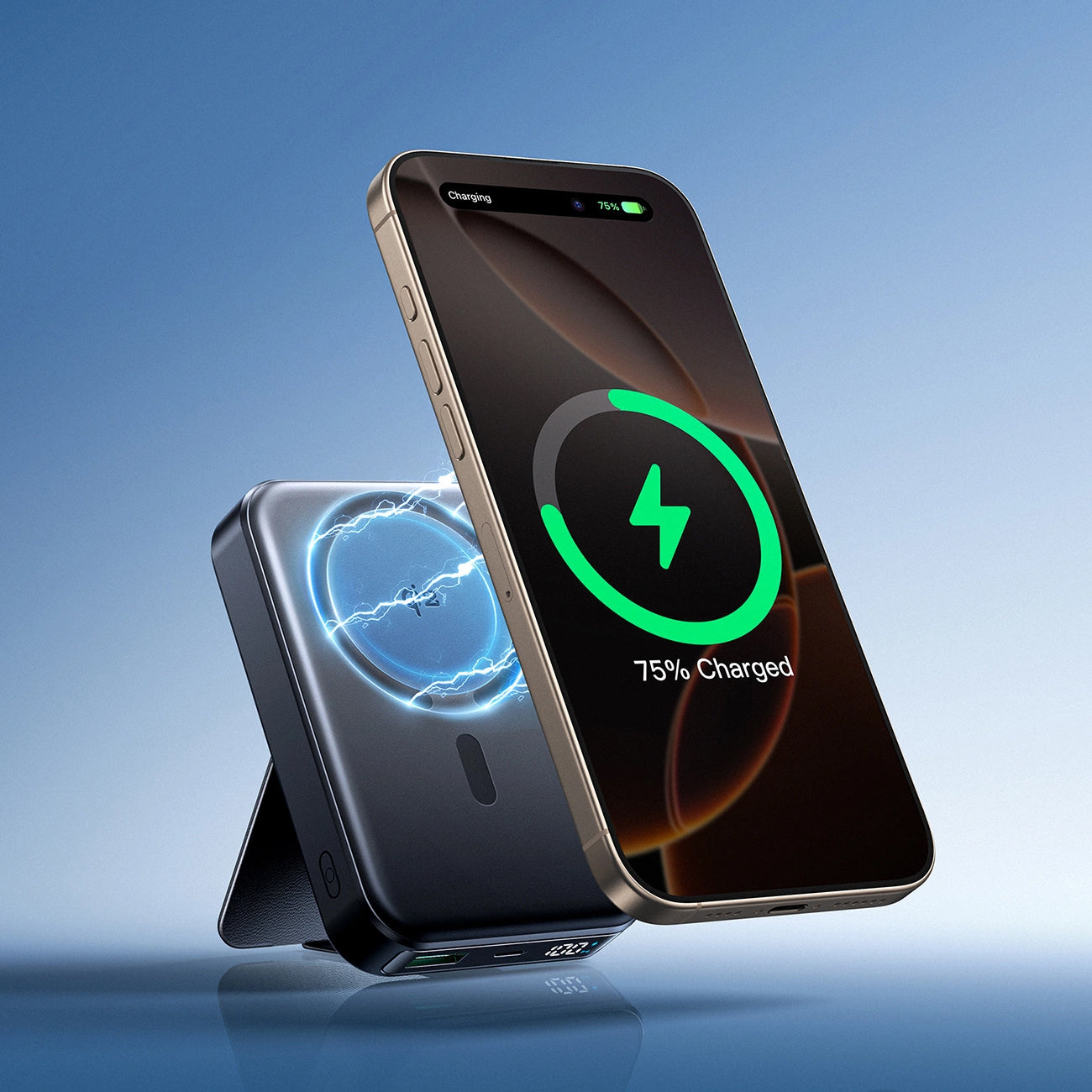 Ulkoinen langaton akku Joyroom JR-PBM11, 10000mAh, 22.5W, QC + PD + FQI, 1 x QI - 1 x USB-A - 1 x USB-C, Musta