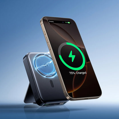 Ulkoinen langaton akku Joyroom JR-PBM11, 10000mAh, 22.5W, QC + PD + FQI, 1 x QI - 1 x USB-A - 1 x USB-C, Musta