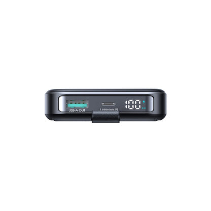 Ulkoinen langaton akku Joyroom JR-PBM11, 10000mAh, 22.5W, QC + PD + FQI, 1 x QI - 1 x USB-A - 1 x USB-C, Musta