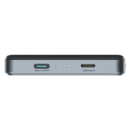 Joyroom JR-PBM08 Pro langaton ulkoinen akku, 10000mAh, 22.5W, PD + FQI, 1 x QI - 2 x USB-C, harmaa