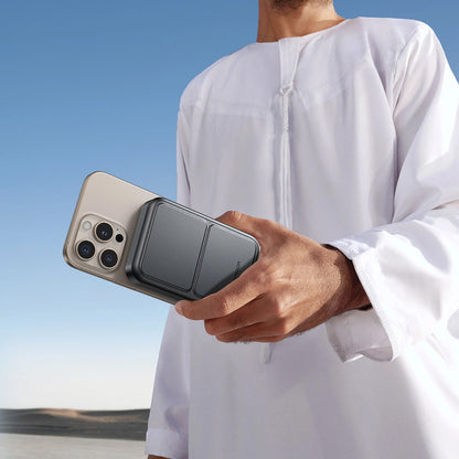 Ulkoinen langaton akku Joyroom JR-PBM11, 10000mAh, 22.5W, QC + PD + FQI, 1 x QI - 1 x USB-A - 1 x USB-C, Musta
