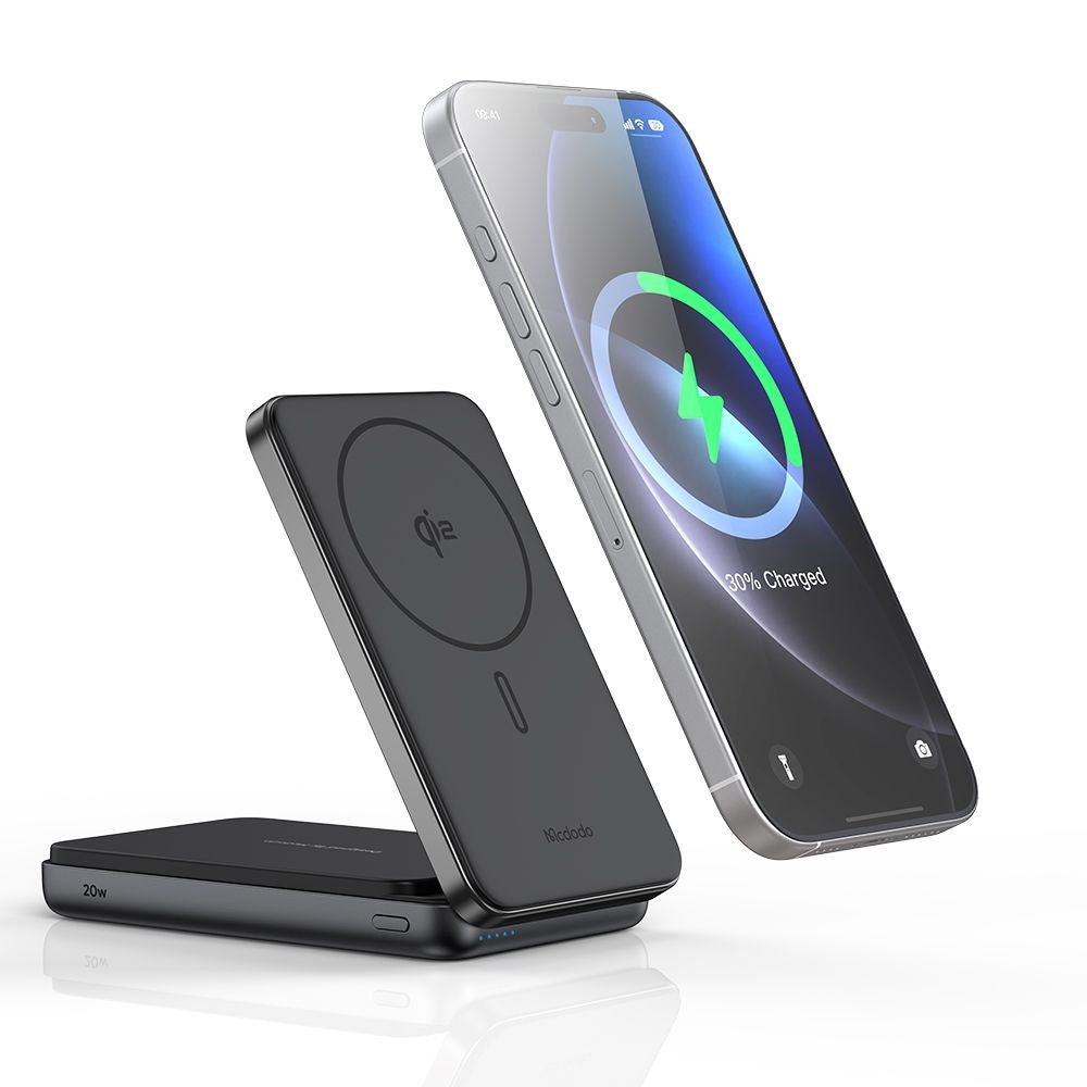 Langaton ulkoinen akku McDodo MC-6310 2in1, 10000mAh, 20W, PD + FQI, 1 x USB-C, Musta