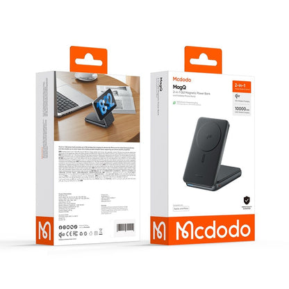 Langaton ulkoinen akku McDodo MC-6310 2in1, 10000mAh, 20W, PD + FQI, 1 x USB-C, Musta
