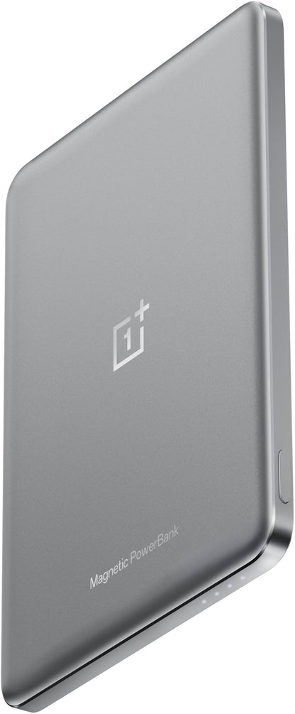 OnePlus Slim Magnetic Wireless External Battery, 5000mAh, 10W, FQI, 1 x USB-C, Gray 5411100015