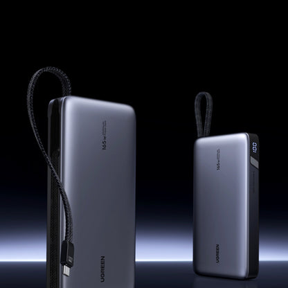 UGREEN PB726 (55995B) ulkoinen akku, 25000mAh, 165W, QC + PD, 1 x USB-A - 3 x USB-C, Harmaa