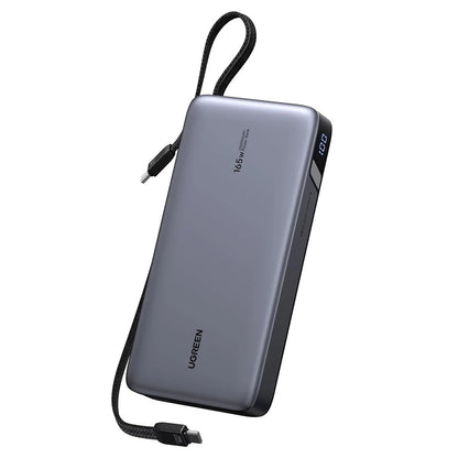 UGREEN PB726 (55995B) ulkoinen akku, 25000mAh, 165W, QC + PD, 1 x USB-A - 3 x USB-C, Harmaa