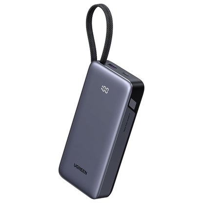UGREEN PB536 Ulkoinen Akku (55988B), 20000mAh, 45W, QC + PD, 1 x USB-A - 2 x USB-C, Harmaa