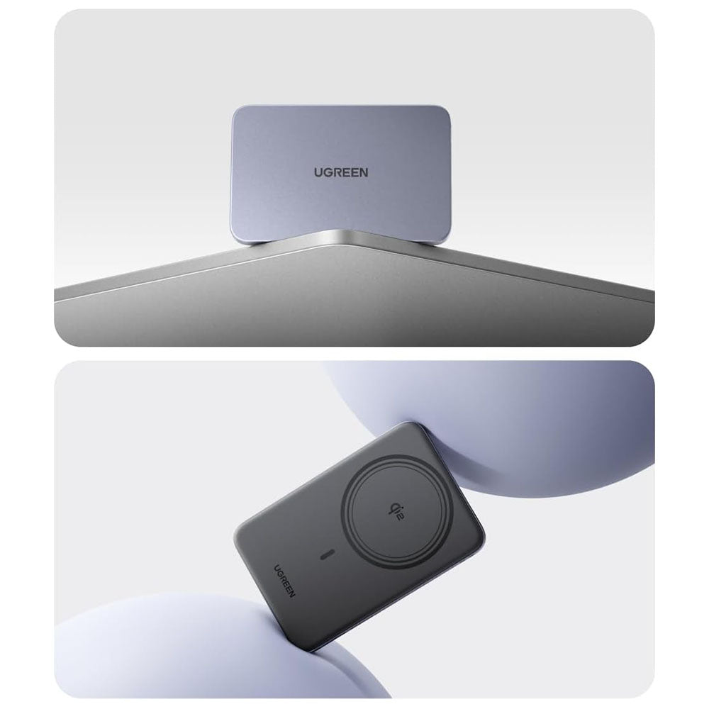 UGREEN PB580 Wireless External Battery (75984B), 5000mAh, 15W, PD + FQI, 1 x QI - 1 x USB-C, Gray