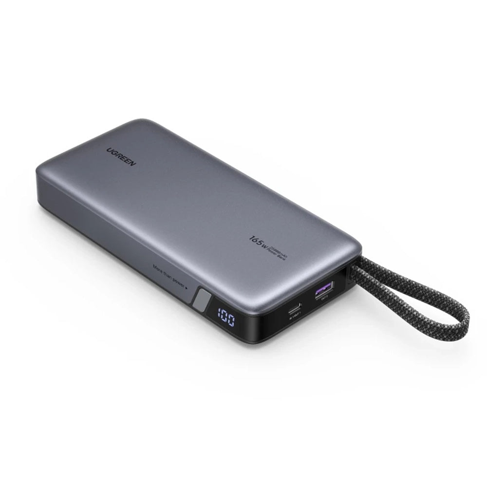 UGREEN PB726 (55995B) ulkoinen akku, 25000mAh, 165W, QC + PD, 1 x USB-A - 3 x USB-C, Harmaa