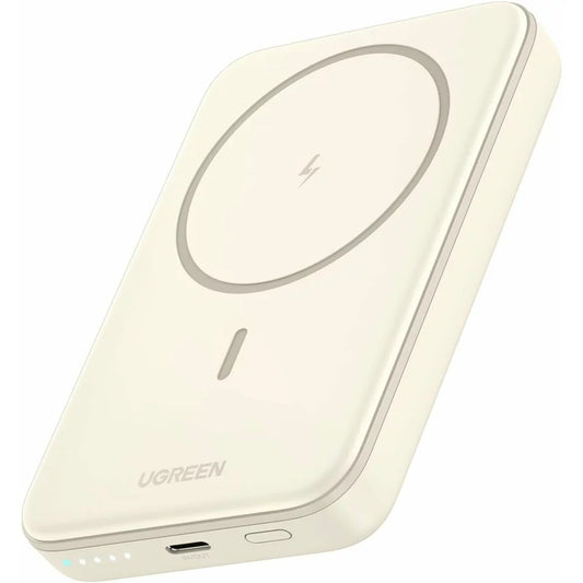 Langaton ulkoinen akku UGREEN PB561, 10000mAh, 20W, PD + FQI, 1 x QI - 1 x USB-C, Beige