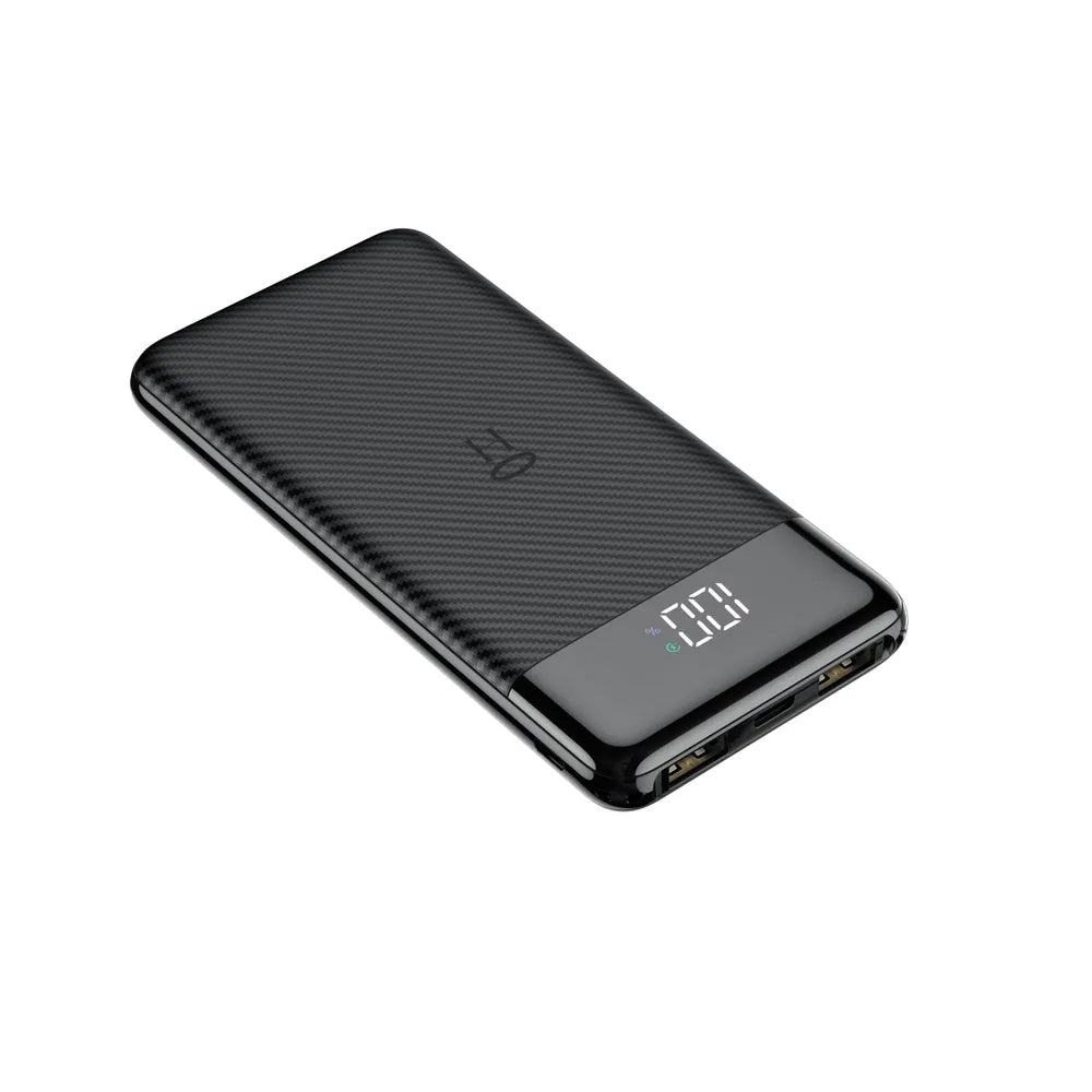 Ulkoinen akku Veger L11, 10000mAh, 2 x USB-A, Musta