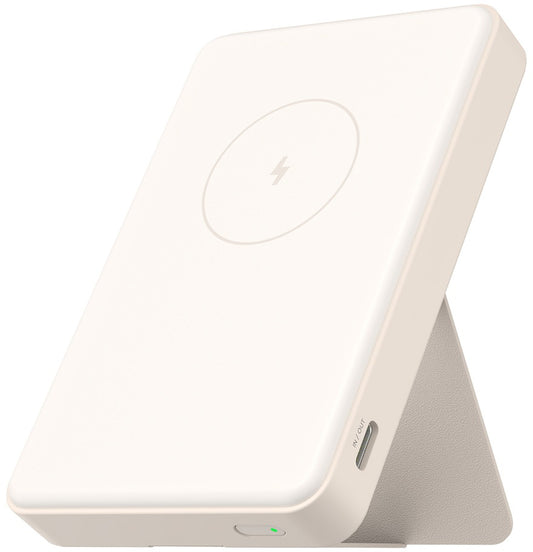 Xiaomi Mi Magnetic langaton ulkoinen akku, 6000mAh, 15W, PD + FQI, 1 x QI - 1 x USB-C, beige BHR9074GL