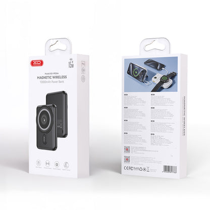 Langaton ulkoinen akku XO Design PR264, 10000mAh, 20W, PD + FQI, 1 x USB-C, Musta