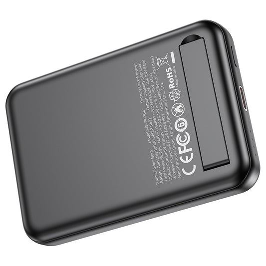 Langaton ulkoinen akku XO Design PR264, 10000mAh, 20W, PD + FQI, 1 x USB-C, Musta