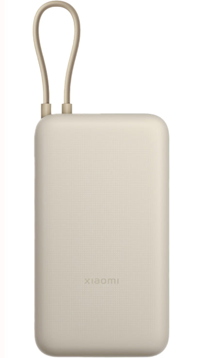 Xiaomi Ulkoinen Akku, 20000mAh, 33W, QC + PD, 1 x USB-A - 2 x USB-C, Beige BHR8851GL