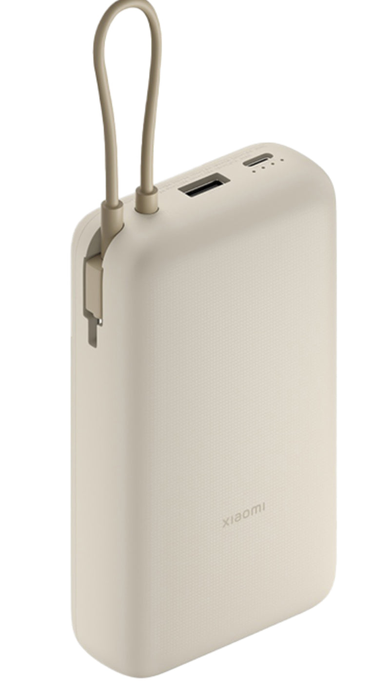 Xiaomi Ulkoinen Akku, 20000mAh, 33W, QC + PD, 1 x USB-A - 2 x USB-C, Beige BHR8851GL