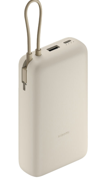Xiaomi Ulkoinen Akku, 20000mAh, 33W, QC + PD, 1 x USB-A - 2 x USB-C, Beige BHR8851GL