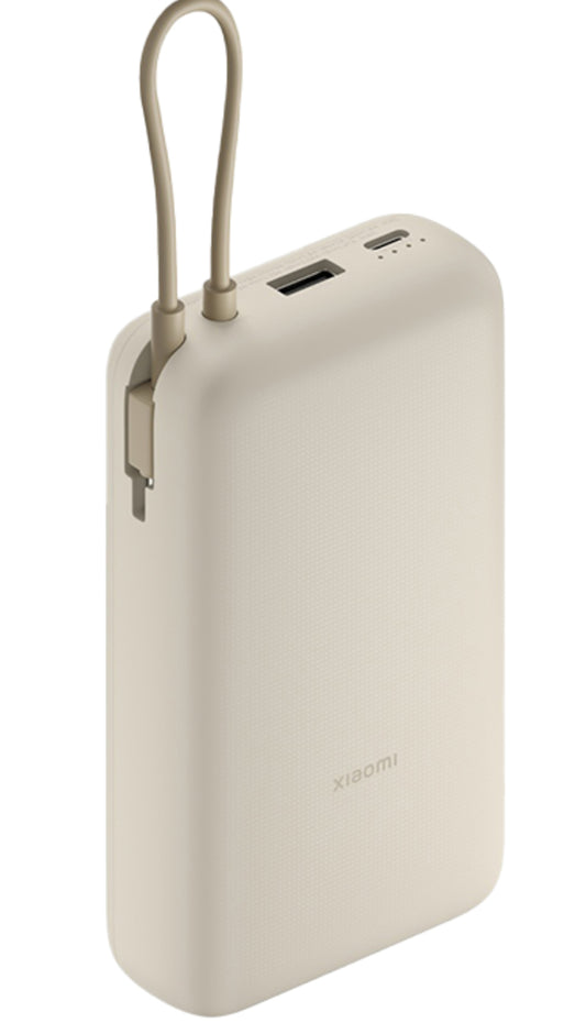 Xiaomi Ulkoinen Akku, 20000mAh, 33W, QC + PD, 1 x USB-A - 2 x USB-C, Beige BHR8851GL
