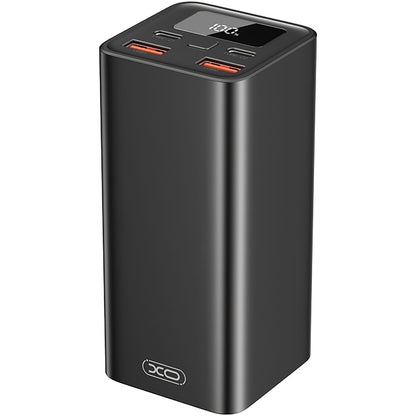 XO Design PB97 Ulkoinen Akku, 20000mAh, 65W, QC + PD, 2 x USB-A - 2 x USB-C, Musta