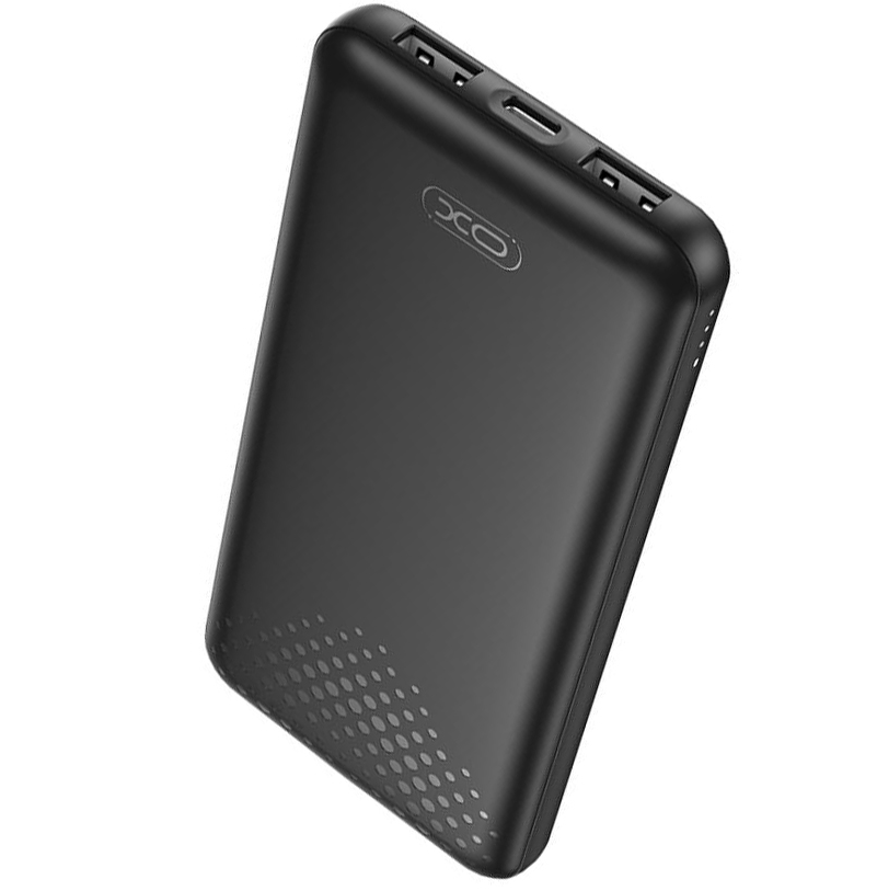 XO Design PB312 Ulkoinen Akku, 10000mAh, 10W, 2 x USB-A, Musta