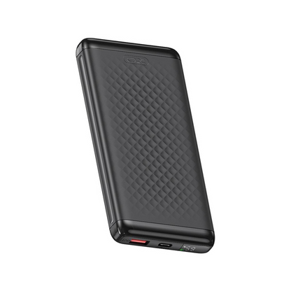 XO Design PB308 ulkoinen akku, 10000mAh, 22.5W, QC + PD, 1 x USB-A - 1 x USB-C, Musta