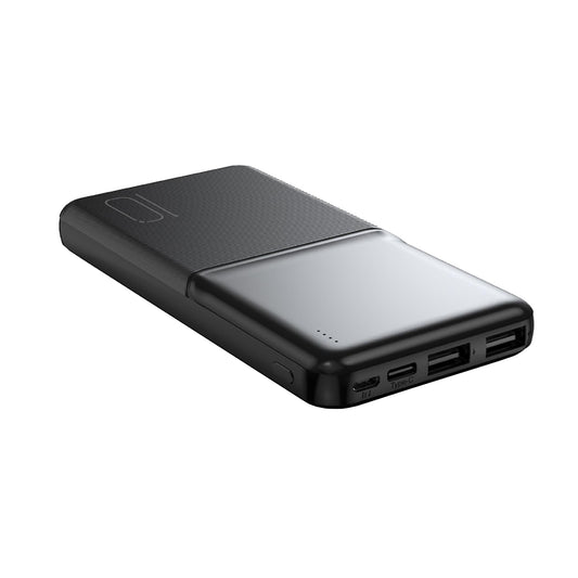 Ulkoinen akku XO Design PR251, 10000mAh, 10W, 2 x USB-A, Musta