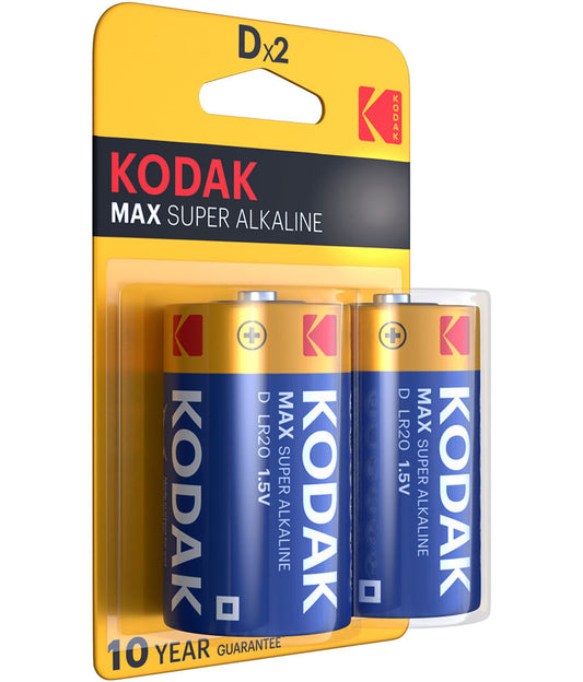 Kodak Max Super paristo, LR20, 2 kappaleen setti