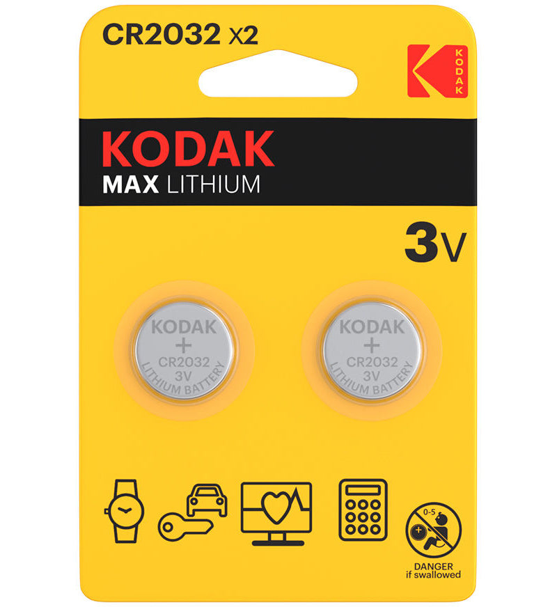 Kodak Max Lithium -paristo, CR2032, 2 kappaleen setti