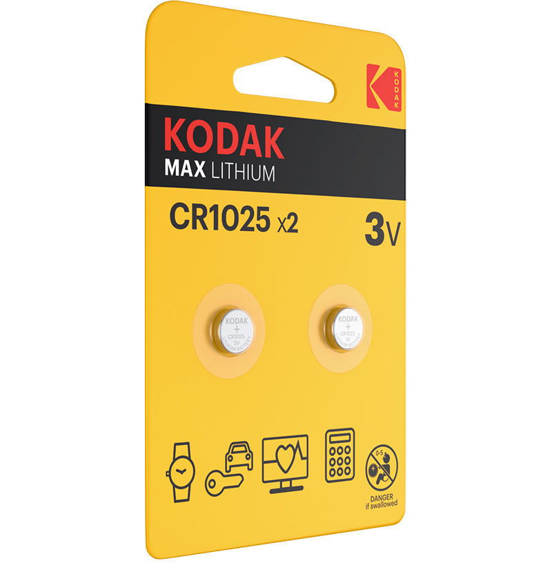 Kodak Max Lithium -paristo, CR2025, 2 kappaleen setti