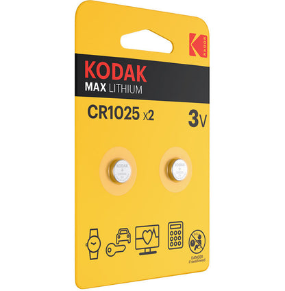Kodak Max Lithium -paristo, CR2025, 2 kappaleen setti