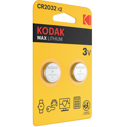 Kodak Max Lithium -paristo, CR2032, 2 kappaleen setti