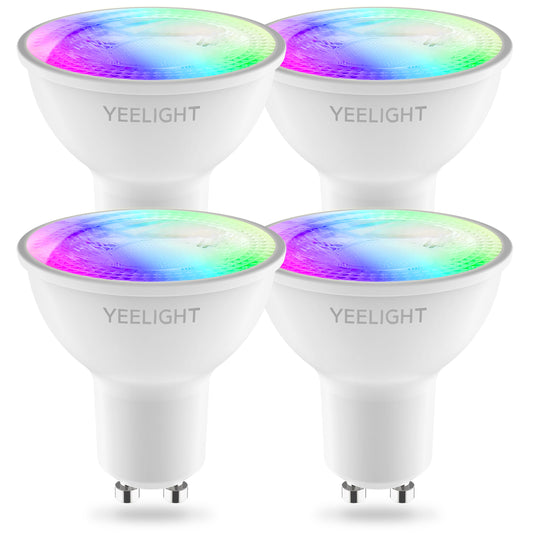 LED-lamppu Yeelight W1, Wi-Fi, GU10, 4.5W, 2700K - 6500K, 350lm, 4 kappaleen setti, Monivärinen YLDP004-A