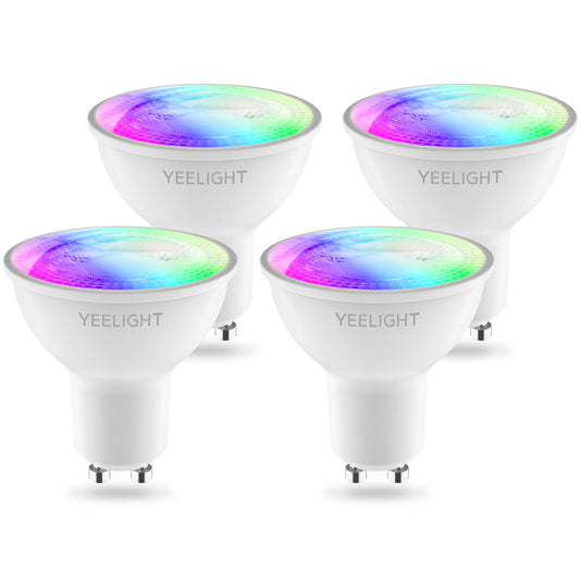 LED-lamppu Yeelight W1, Wi-Fi, GU10, 4.5W, 2700K - 6500K, 350lm, 4 kappaleen setti, Monivärinen YLDP004-A