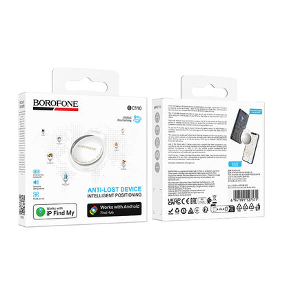 Borofone BC110 Find Dual Tracker iOS / Android -sarjaan, valkoinen
