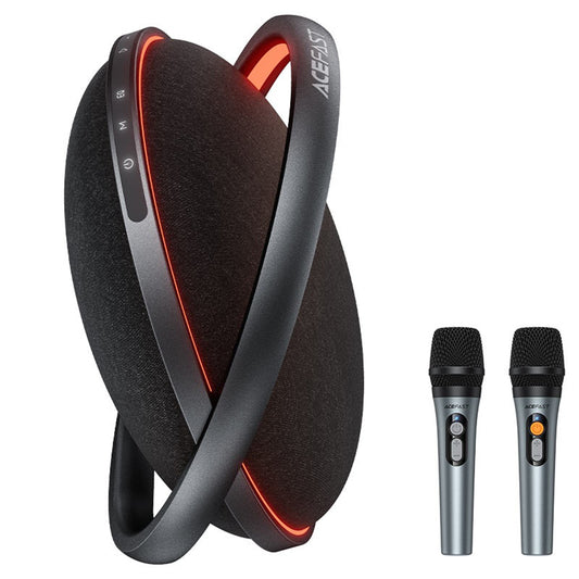 Bluetooth-kaiutin Acefast Karaoke K5 Max, 350W, TWS, RGB, vedenkestävä, musta