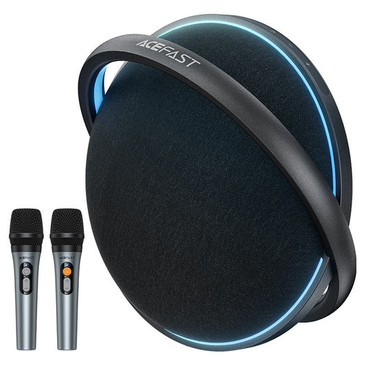 Bluetooth-kaiutin Acefast Karaoke K5 Max, 350W, TWS, RGB, vedenkestävä, musta