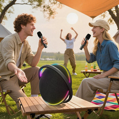 Acefast Karaoke K5 Max Bluetooth Speaker, 350W, TWS, RGB, Waterproof, Black