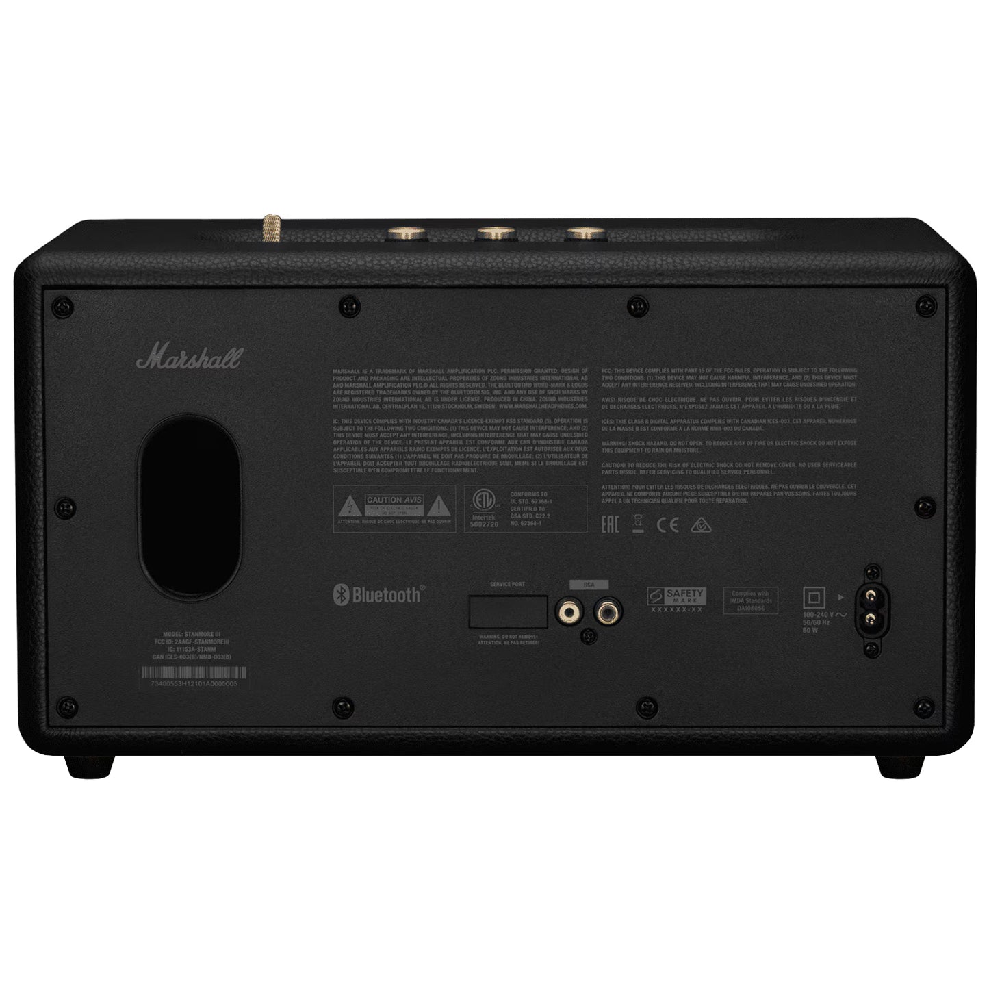 Bluetooth-kaiutin Marshall Stanmore III, 80W, Musta, Uudelleenpakattu
