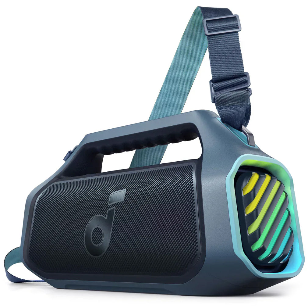 Kannettava Bluetooth-kaiutin Anker SoundCore Boom 2 Plus, 140W, TWS, RGB, Vedenkestävä, Sininen A3134031