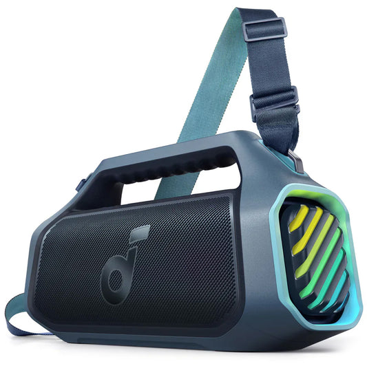 Kannettava Bluetooth-kaiutin Anker SoundCore Boom 2 Plus, 140W, TWS, RGB, Vedenkestävä, Sininen A3134031