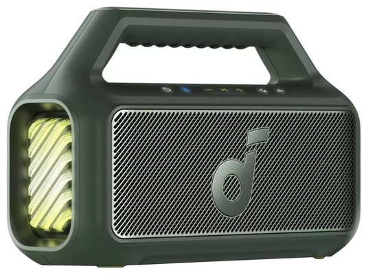 Kannettava Bluetooth-kaiutin Anker SoundCore Boom 2 Uusi versio, 80W, TWS, RGB, vedenpitävä, vihreä A3138062