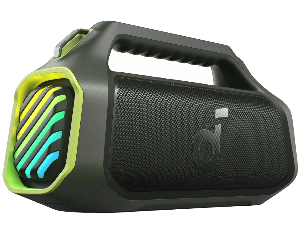Kannettava Bluetooth-kaiutin Anker SoundCore Boom 2 Plus Uusi versio, 140W, TWS, RGB, vedenpitävä, vihreä A3134062