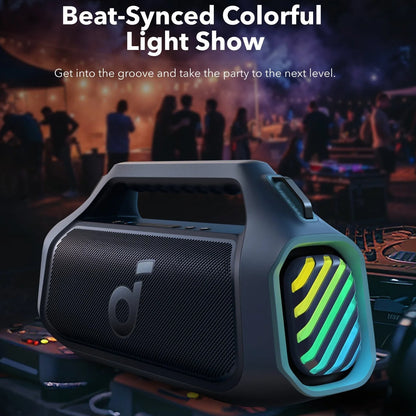 Kannettava Bluetooth-kaiutin Anker SoundCore Boom 2 Plus, 140W, TWS, RGB, Vedenkestävä, Sininen A3134031