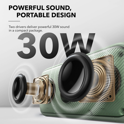 Anker SoundCore Motion 300 kannettava Bluetooth-kaiutin, 30W, TWS, vedenkestävä, vihreä A3135061