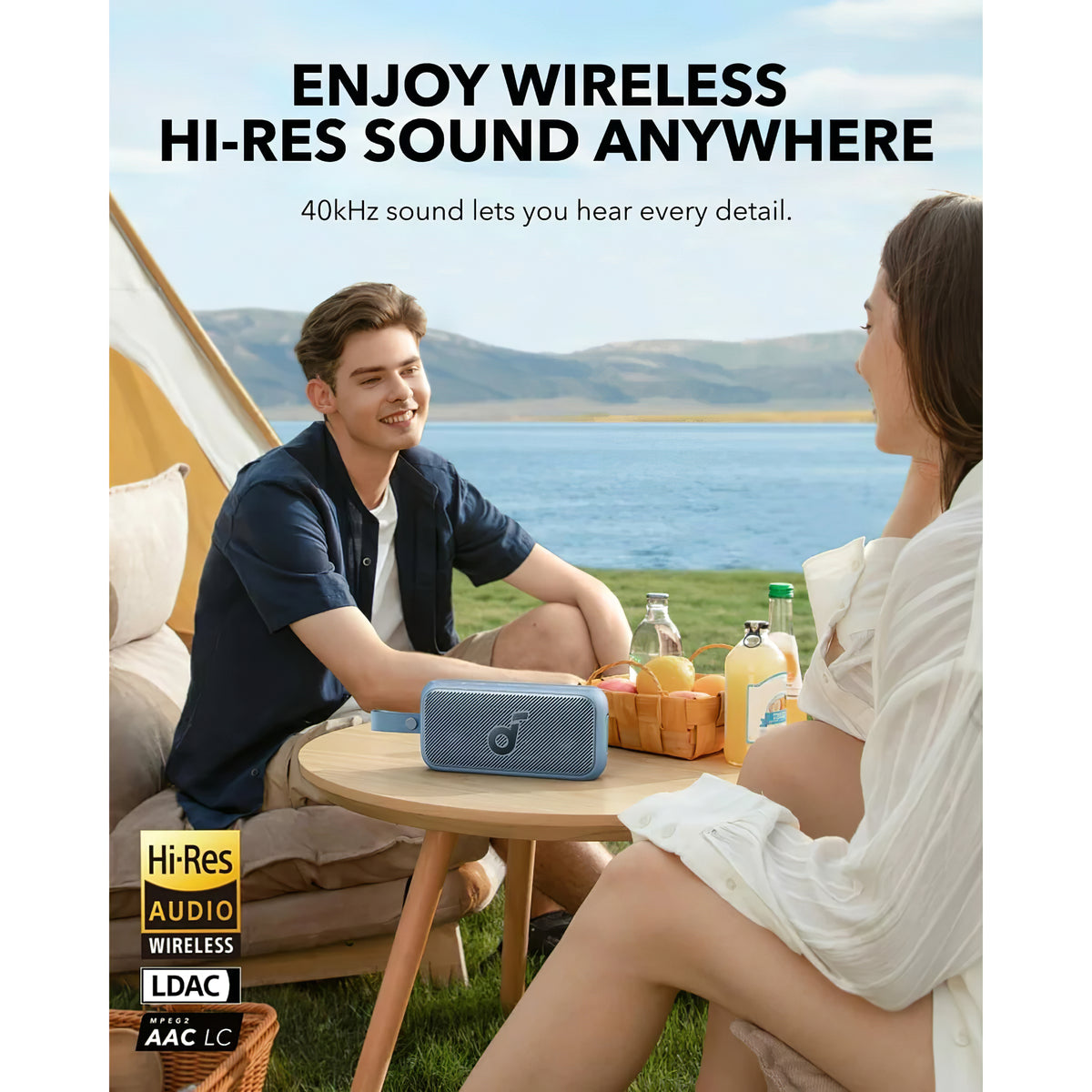 Kannettava Bluetooth-kaiutin Anker SoundCore Motion 300, 30W, TWS, vedenpitävä, sininen A3135031 