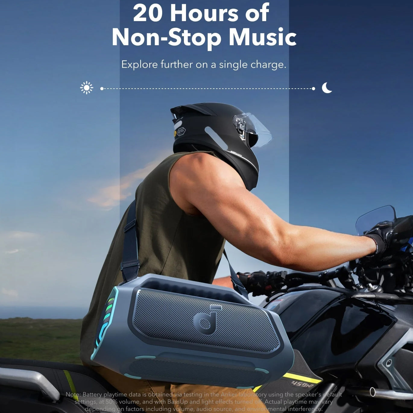 Kannettava Bluetooth-kaiutin Anker SoundCore Boom 2 Plus, 140W, TWS, RGB, Vedenkestävä, Sininen A3134031